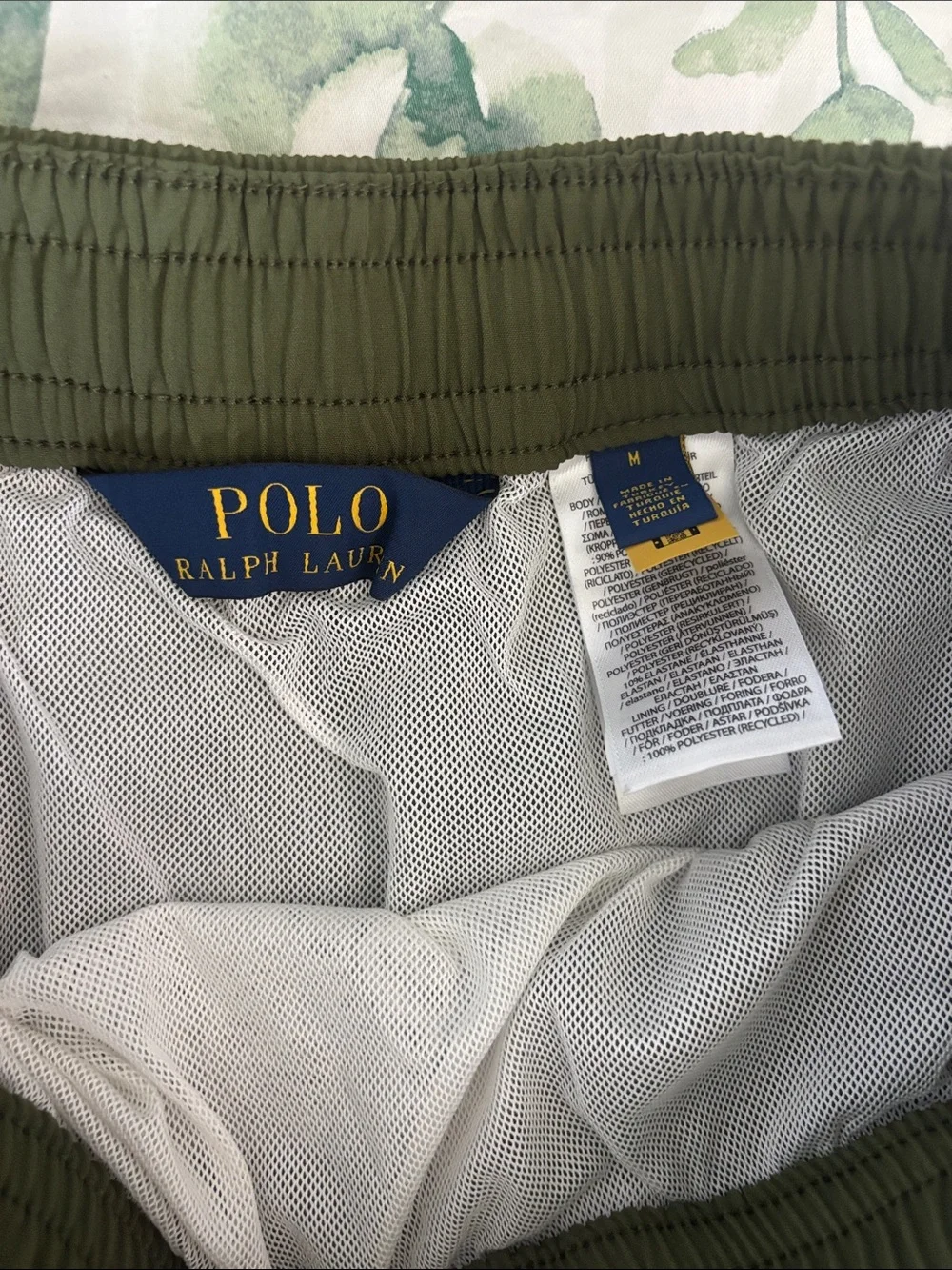 Polo by Ralph Lauren Olive Green Athletic Swim Shorts size medium